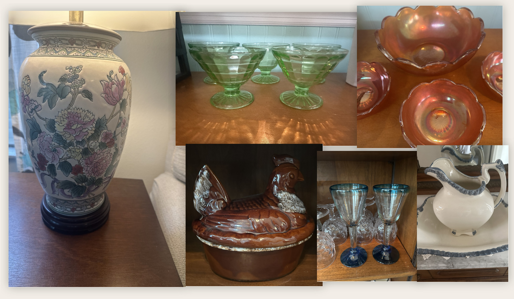 Poshlando in Titusville – Railroad Collection, Golf Cart, Antiques & Ethan Allen — merchandise collage
